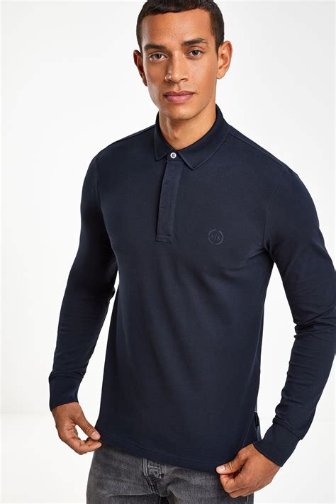 mens armani polo shirts sale|armani exchange long sleeve polo.